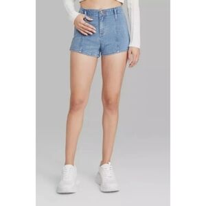 Wild Fable Super High Rise Seamed Denim Shorts